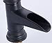 Rozin Waterfall Spout Oil Rubbed Bronze Bathroom Sink Faucet Deck Mount One Hole Mixer Tap