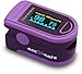 Acc U Rate Pro Series CMS 500D Deluxe Fingertip Pulse Oximeter Blood Oxygen Saturation Monitor with silicon cover, batteries and lanyard