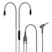 TENNMAK MMCX Detachable Cable with Remote and Microphone PRO Piano Trio & Other MMCX Earphones- Transparent Black Color (with mic)