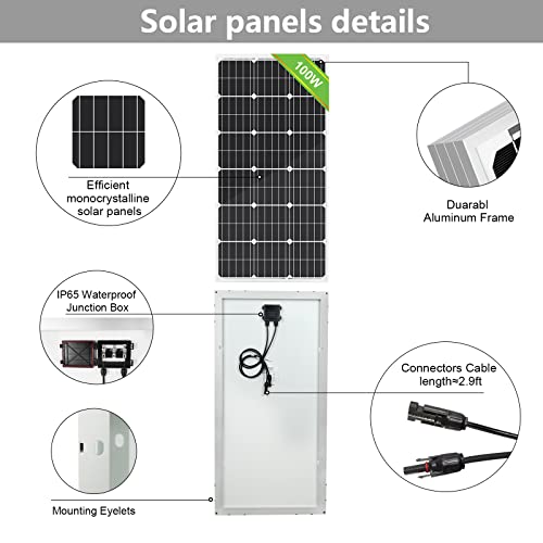 ECOWORTHY 1400W Solar Wind Power Complete Kit 1× 400W Wind Turbine+