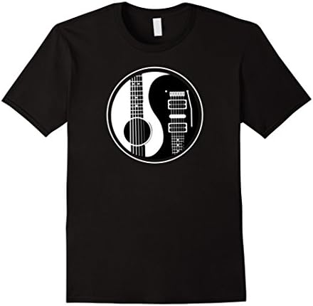 Mens Yin Yang Guitar TShirt  XL Black