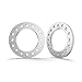 RockTrix 2pcs 1/2 inch 8x170 and 8x6.5 Flat Wheel Spacers - Compatible with Chevy Ford GMC Hummer Dodge (See Description for Year Model) - 8x165.1 and 8x170 Silver Aluminum