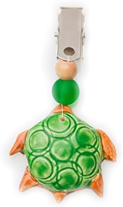 Essential Oil Diffuser Aromatherapy Car Diffuser Hand Made TerraCotta Green Turtle with vent clip by Izzybell Jewelry