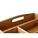 Mind Reader Bamboo Condiment and Accessories Organizer Or Butler Serving Tray with Handles, Brown