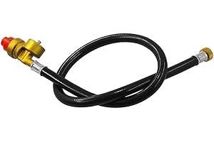 ecaqlin 26Inch Fuel Propane Butane Gas Portable Camping Stove Replacement Regulator with Hose Convert to 1LB Disposal Bottle