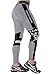 COCOLEGGINGS Womens Raiders Printed Gym Running Leggings Black/White L