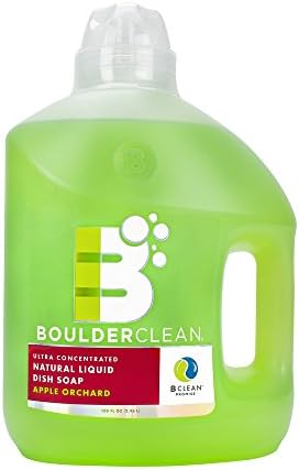 Boulder Clean Natural Liquid Dish Soap Refill, Apple Orchard, 100 Fluid Ounce