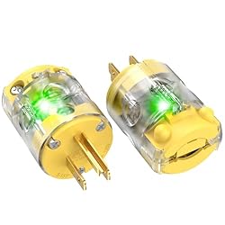 NEMA 5-15 Extension Cord Repair Ends Illuminated