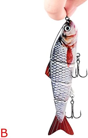 DERALA 1pcs Life Like Jointed Freshwater fish Fishing Lure Lifelike Hard Bait Multi-colors 12cm/16.5g (color 2)