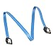LINESO 6 Pack Straight SATA III Cable 6.0 Gbps 18 Inches (Blue)