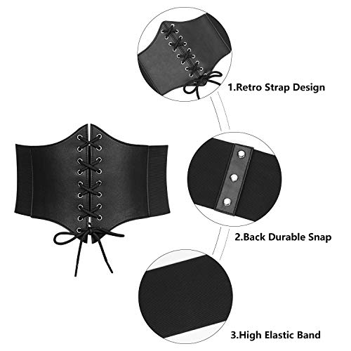 Lace-up Corset Elastic Retro Cinch Belt Waist Belt Four Sizes