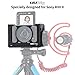 UURig C-RX0 II Metal Extension Cage for Sony RX0 II/RX0 with Cold Shoe to Mount Microphone Selfie Vlog Video Accessories 37MM Lens Adapter Arri Hole Quick Release Fixation 1/4