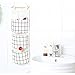 2 Packs Linen Cotton Fabric Wall Door Closet Hanging Storage Bag 3 Pockets Over The Door Organizer for Room Bathroom with 1pc Elephant Coaster by HomRing
