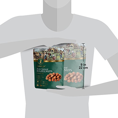AZNUT Raw Hazelnuts Natural Non-GMO, Premium Quality, Gluten-free, Kosher (1 Lb) Resealable Bag Snack&Joy sweet crunchy taste, Healthy Snack - Thumbnail 6
