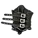 Strapon Face Neck Bound Leather -Davidsource Head Harness Slave Restraint Black Leather No Pungent Smell Corset Muzzle Posture BDSM Unisex Bondage Kit (18 Inches Neck Round, Black)