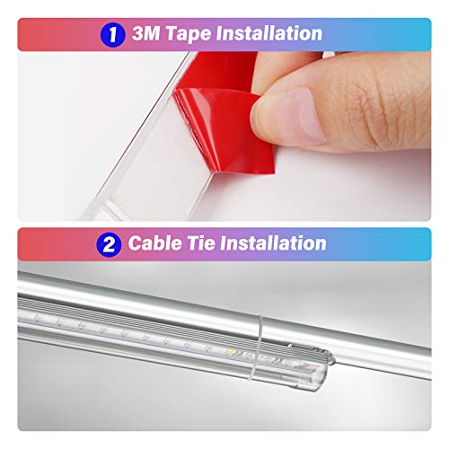 TOPLANET LED Grow Light Strip, 40W 64 LED Chips 4 Dimmable Levels Plant Light with 3H/6H/12H Timer, Red Blue Spectrum Growing Light for Indoor Plants