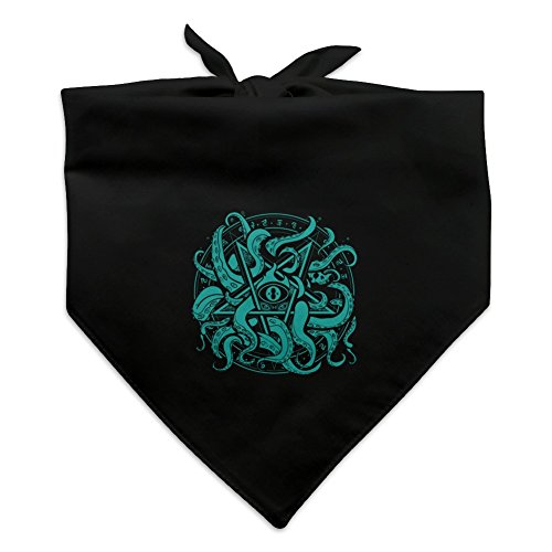 Cthulhu Elder Sign Pentagram Dog Pet Bandana - Black