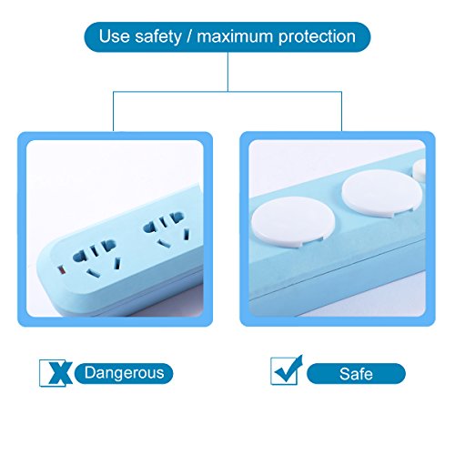 Outlet Plug Covers,50pcs Electric Outlet Plug Covers Child Proof Safety Plug Protector Socket Cover Caps (25pcs 2-prong Outlet Covers + 25pcs 3-prong Outlet Covers) - Thumbnail 5