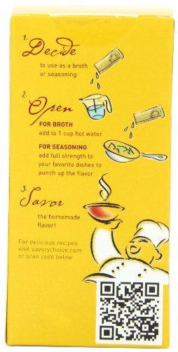 Savory Choice Liquid Turkey Broth Concentrate, 5.1-Ounce Boxes (Pack of 4)