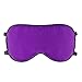 Natural Silk Sleep Mask - Super Smooth and Soft Eye Mask with Double Adjustable Strap - Blocks Light When You Nap Any Position,Blindfold Eyeshade for Men Women,Sleeping Aid,Meditation (Purple)