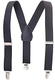 Suspenders for Kids - 1 Inch Suspender Perfect for Tuxedo - Black (30")