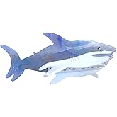 Funny Big White Shark Hair Clips,Cellulose Acetate Hair Clips,Big Claw Clips for Girl,Hair Accessories,Greyblue