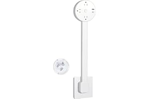 orimetre Rotating Multi-Outlet Extension with On/Off Power Switch and USB Ports, Vertical Power Lift Socket Expander, Extenda