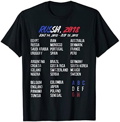 Russia Cup Group Stage Shirt 2018, All 32 Teams