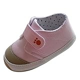 Kuner Baby Boys and Girls Cotton Robber Sole Outdoor Sneakers First Walkers Shoes (13.5cm(12-18months), Pink)