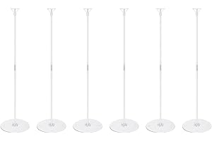 PATIKIL 6 Sets Balloon Stands for Table, 27.5inch Balloon Sticks with Base Balloon Stand Holder Kit Plastic Balloon Centerpie