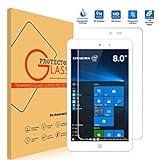 Chuwi Hi8 Pro Screen Protector [Tempered Glass][Bubble-Free], Popsky 0.26MM Ultra Thin 9H Hardness High Definition Shockproof Screen Protector Film for 8