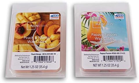 Summer Scents Wax Cubes Bundle - Peach & Mango and Papaya Passion
