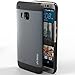 HTC One M9 Case, Vena [vFit] Metal Brushed Aluminum Durable Slim Fit Case Hard Cover for HTC One M9 (2015) - Space Gray & Black
