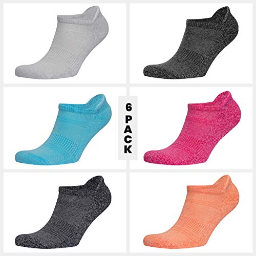 VRD-Bamboo-Womens-6-Pack-Performance-Heel-Tab-Athletic-Soft-Comfy-Socks-for-Running-Workout-Outdoor-Sports-Women-Ankle-Low-Cut-Socks-For-Girls-Size-5-10