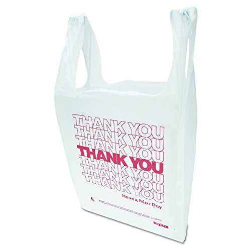 Inteplast Group THW1VAL Thank You Handled T-Shirt Bags, 11 1/2 x 21, Polyethylene, White (Case of 900) (4, 1Pack (900 Count)) - Thumbnail 2