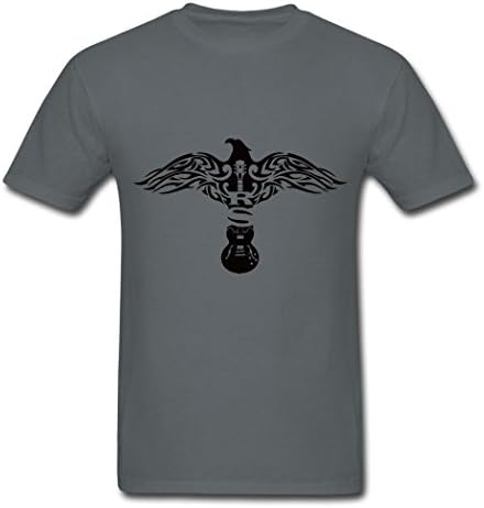Rick Springfield Hawk Guitar Logo Graphic T Shirt For Men Charcoal L