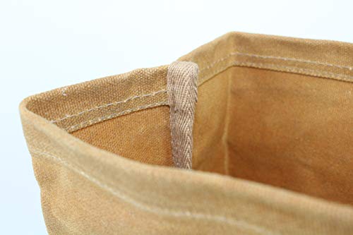 PlanetCare PREMIUM Waxed Canvas Lunch Bag: ECO-FRIENDLY lunch bag for kids, men and women: DURABLE, 16 oz canvas, 100% BIODEGRADABLE, plastic free, sustainable REUSABLE food storage: CLASSIC design - Thumbnail 3