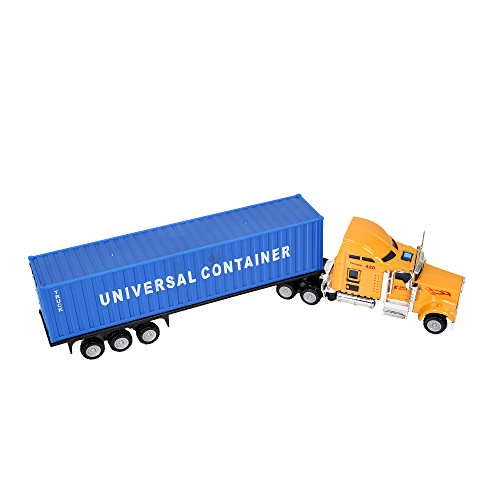 ibobby,  1:65 Die Cast Truck & Trailer, 12.5 Inches, Yellow/Blue