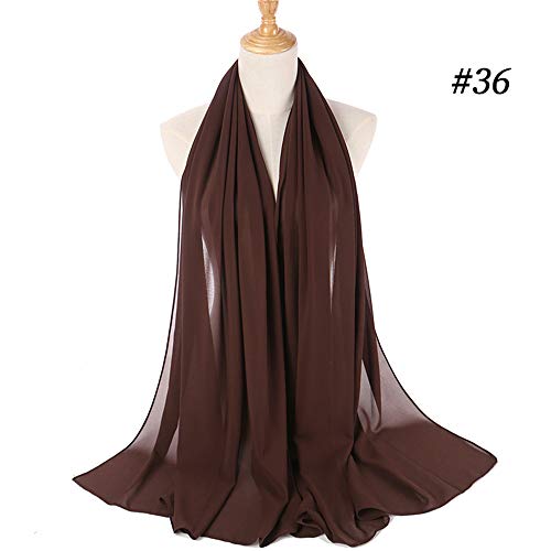 Scarf For Women KIKOY Super Soft Plain Bubble Chiffon Scarf Hijab Wrap Printe Shawls Headband Muslim Hijabs