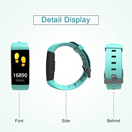 Blood Pressure Monitor Fitness Tracker Heart Rate Monitor READ R11 Pedometer Calorie Counter Activity Tracker Sleep Monitoring IP67 Waterproof Call SMS SNS Remind Watch for Android IOS … (green)