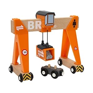 Image of BRIO World - 33732 Gantry Crane | 4 Piece Gantry Crane Toy for Kids Ages 3 and Up