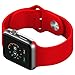 Apple Watch Band, JETech Soft Silicone Replacement Sport Band for Apple Watch All 42mm Models (Red)