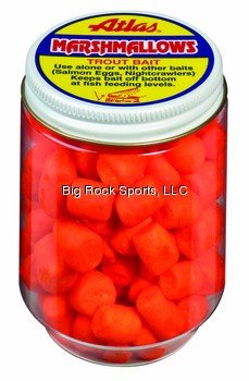 UPC 043171300333, Atlas Mike&#39;s Jar of Garlic Marshmallow Salmon Fishing Bait Eggs, Orange