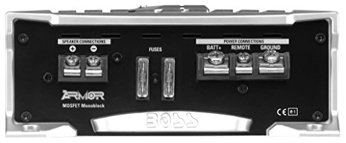 BOSS Audio AR2000M Armor 2000 Watt, 2/4 Ohm Stable Class A/B, Monoblock, Mosfet Car Amplifier with Remote Subwoofer Control