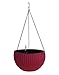 TABOR TOOLS Self-Watering Hanging Planter for Indoor-Outdoor. Wicker-Design, 10 Inch Diameter Plastic Weave Basket with Water Level Indicator Gauge. TB703A. (Red - Burgundy)