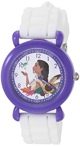 Disney Princess Kids' Plastic Time Teacher Analog Quartz Silicone Strap Watch