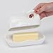 Bits and Pieces - The White Whale Ceramic Butter Dish - Whale Shaped Butter Dish