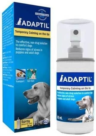Adaptil Dog Appeasing Phermone Travel Spray 20ml for stress behavior