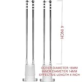 LILINY 18MM by 14MM STEM Standard Diffuser Clear 4 INCH 2-Pieces