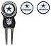 Team Golf NFL Dallas Cowboys Divot Tool Pack With 3 Golf Ball Markers Divot Tool with 3 Golf Ball Markers Pack, Markers are Removable Magnetic Double-Sided Enamel